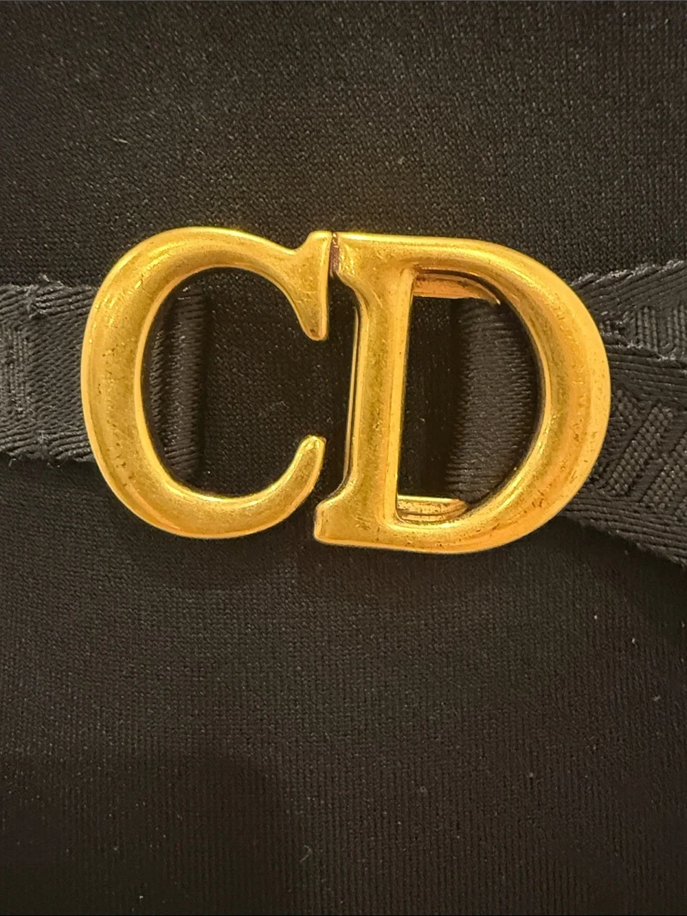 Christian Dior J’Adior Logo Ribbon Belt CD Buckle Black One Size NEW